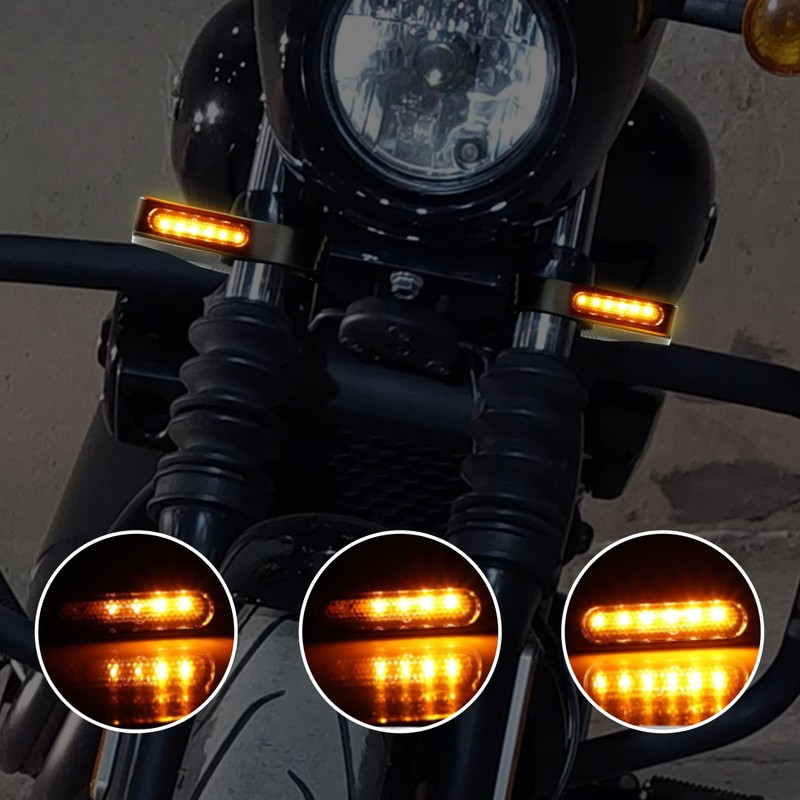 2Pcs Motorcycle Turn Signals Led Harley Turn Signals Motorcycle Front