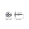 (400 pcs)#8×1/2" Phillips Truss Head Wood Screws Stainless Steel 410