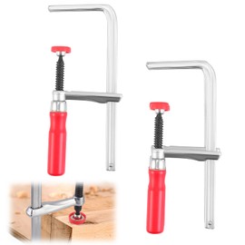 Set of 2 lever clamp with lever handle, all-steel table clamp, quick release, with 160 mm capacity and 60 mm throat depth, clamp for grinding, cutting