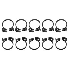 uxcell 20 Pcs Adjustable Double Snap Grip Hose Clamps Plastic 37.5-39.5 Mm/1.48-1.56 Inches Inner Dia Adjustable Several Ratcheting Tubing Clamp for Home, Black