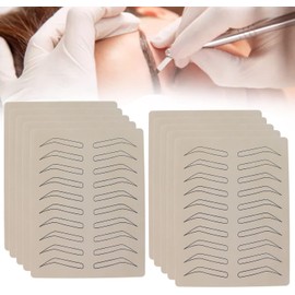 10 Piezas De Práctica De Microblading De Microblading De Cejas, Herramienta De Práctica De Maquillaje Piel Ceja Práctica For Tatuajes Temporales De Cejas Semipermanente (Negro)
