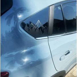 Xinghe 2pcs for Subaru CrossTrek XV 2018-2023 Rear Side Window American Flag Decal, Matte Black USA Flag Decal Sticker, Patriotic Decal for Car (for Subaru crosstrek xv 2018-2023, Mountain Black)