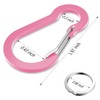 sprookber 2" Small Carabiner Clip, D Ring Caribeener, Spring Snap