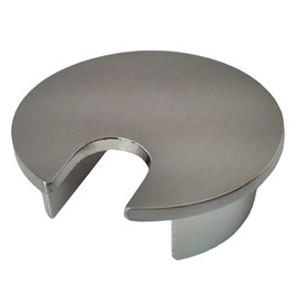 Electriduct 2" Metal Desk Grommet Cable Hole Cover Wire Cord Organizer | Brushed Nickel