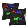Oplp Game Joystick Black Background Throw Pillow Covers Set of