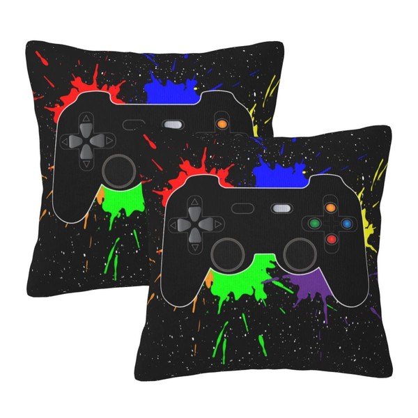 Oplp Game Joystick Black Background Throw Pillow Covers Set of