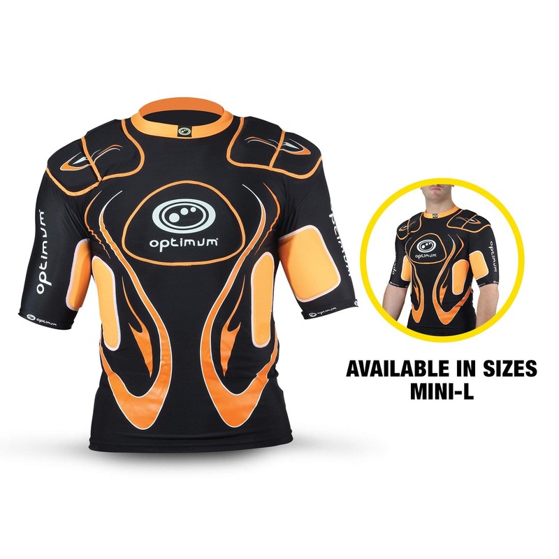 Optimum Unisex Senior Inferno Protective Top, Black/Blue, Small