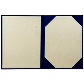 Mino Shokai 9312-01 Certificate File, Cloth, Navy Blue, No Pad (A5, 1 Sheet)