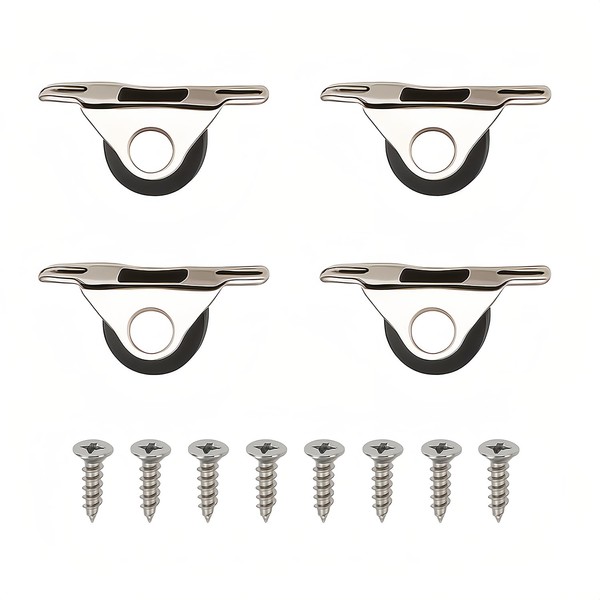 ALLY-MAGIC Möbelrollen Klein Möbelroller 4 Stück Gummirollen mit Stahloberplatte Mini