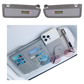 KruzeKraft Left and Right Side Sun Visor Fits for Honda Civic 2006-2011 Dark Grey with Storage Bag Fits 83280-SNA-A01ZA 83230-SNA-A01ZC