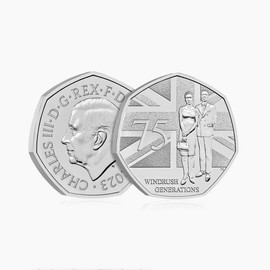 CrawleyCoins 2023 75 Years of Windrush Generation 50p Brilliant Uncirculated Coin in Mint Sealed Pack