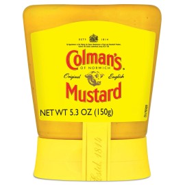Colman's Squeezy Mustard 5.3 oz Gourmet Hot Mustard for Sandwiches and Dips
