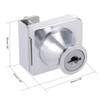 sourcing map Glass Cabinet Door Lock, for Hinged Glass Display