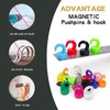 JINGZHAN 12 Pcs Mini Magnetic Hooks Black Small Magnet Cute