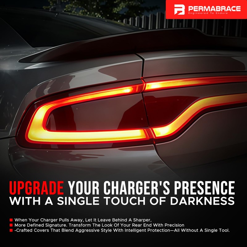 Smoked Tail Light Lens Cover Protectors Compatible with 2015-2024 for