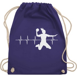 Shirtracer - Gym Bag Backpack - World Cup 2023 Jersey Replacement - Handball Heartbeat for Women, 8 Purple, Unit size