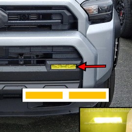 Deliciousticker For 2025 Toyota 4Runner Fog Light Yellow Front Tint Precut Decals Vinyl ppf