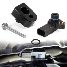 Rendrox MAP Sensor with Black Spacer Kit for Ford F-250 F-350 Super Duty 6.7L Diesel 2011-2019 | Manifold Absolute Pressure Sensor Replacement BC3Z-9F479-A BC3Z-9F479-B BC3Z9F479B CX2372