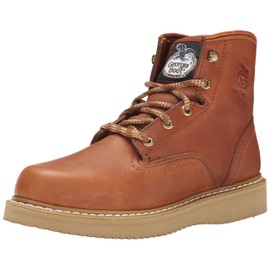 Georgia Men's 6'' Wedge Work Boot, Barracuda Gold, 8.5 M US