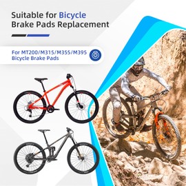 ulip Bike Disc Brake Pads for Zoom MT200/M315/M355/M395/Alongha SNG/Apse/Artek Apollo/Shockwave/X-Rated ZSP04-2 for Ebike/Mountain Bike/Electric Bike/Road/Scooter 2 Pairs