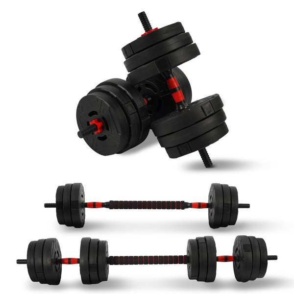 Fitvids Multi-Functional Portable Changeable Dumbbell and Barbell Kettlebell Set with