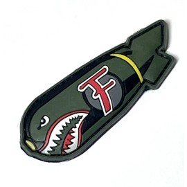 Unbranded Dropping F Bomb PVC Patch, Tactical Morale WW2 Style Military Hook & Loop 3D