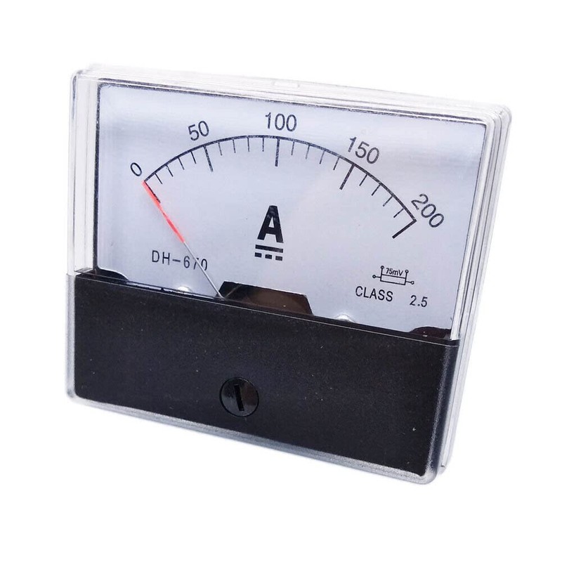 Analog Panel AMP Current Ammeter Meter Gauge DH-670 0-200A DC