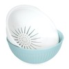Nordic Ware 2-in-1 Colander Bowl Set, White and Sea Glass