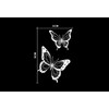 2 sheets Cyberpunk Waterproof Temporary Tattoo Sticker 3D Butterfly Theme