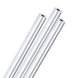 M METERXITY 3-Pack 300mm 6063 Aluminum Round Tube, 7mm ID 16mm OD Seamless Aluminum Tubing for Construction/Machining/DIY Crafting, Metal Straight Pipe [0.28"x0.63"x12"]