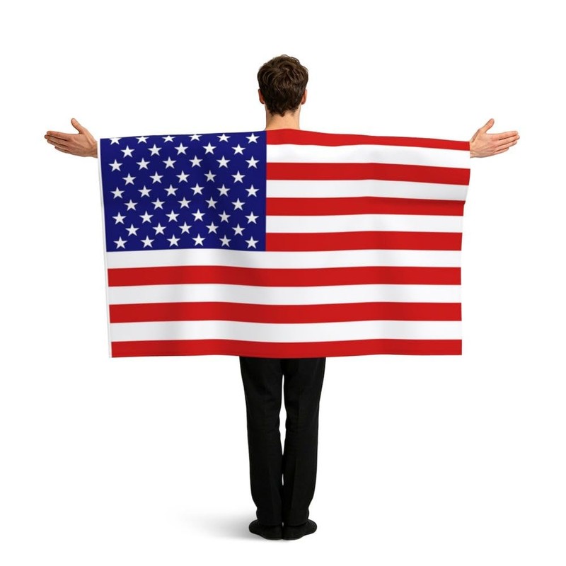 Custom Flag with Sleeves Wearable Fan Flags, Polyester Sports Event