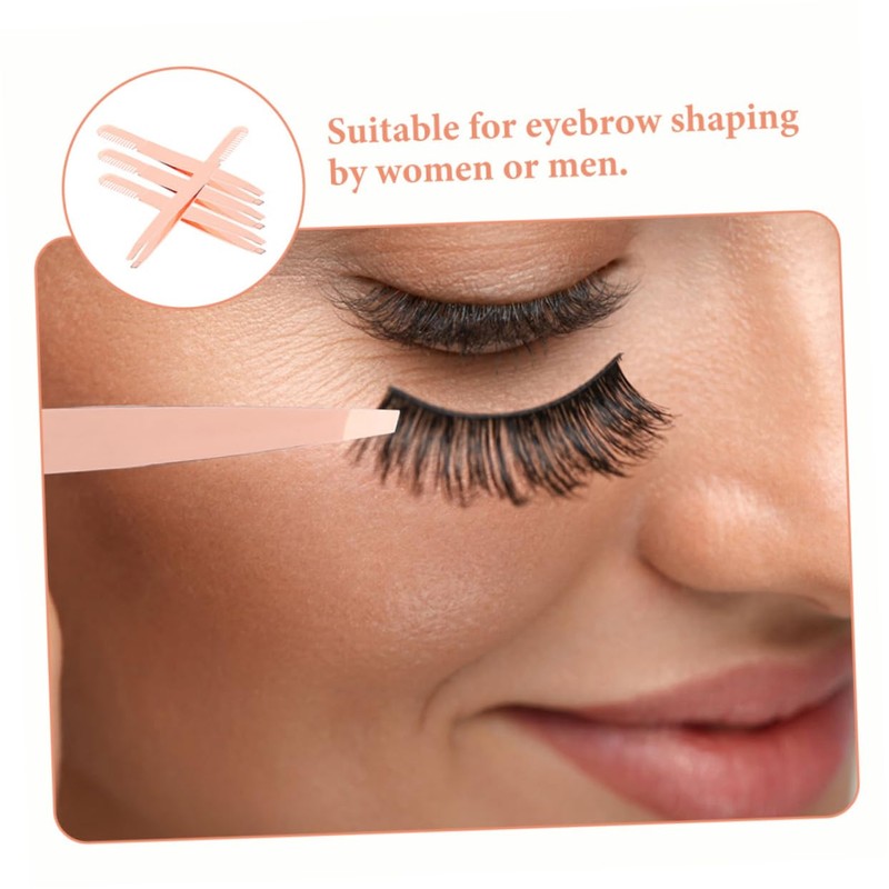 Mikinona Precision Eyebrow Tweezers by 4pcs Stainless Steel Lash Tweezers