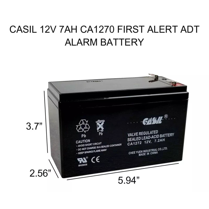 Casil (2) 12 V 7ah Ca1270 Razor Scooter Es300 E200