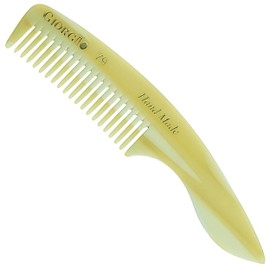 Giorgio G79 4 ¾ in 120mm, Small Menâ€TMs Fine Tooth pocket Beard & Mustache Comb for Facial hair Grooming. Hand-Made of Cellulose Acetate, saw-cut. Perfect man moustache comb. (Horn)