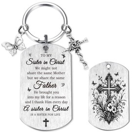 Christian Keychain with Bible Verses – Inspirational Spiritual Gift for Women, Sisters, Friends, Ideal for Birthdays, Thanksgiving, Christmas, and Special Occasions