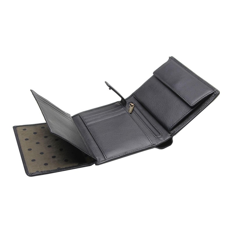 Esquire Peru RFID Leather Wallet 9.5 cm, black, Casual