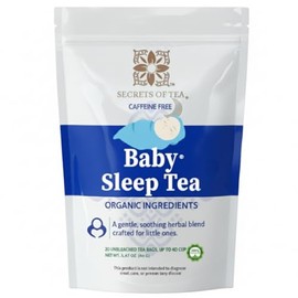 Secrets Of Tea Baby Sleep Tea- Organic Baby Comfort Tea - Gentle Soothing Herbal Blend for Infants - Caffeine-Free Natural Calm 20 Sachets (1Pack)