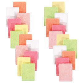 Hudson Baby Unisex Baby 24Pc Rayon from Bamboo Woven Washcloths, Citrus, One Size