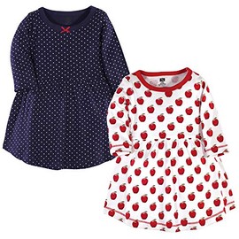 Hudson Baby Girl's Cotton Dresses, Apple, 18-24 Months
