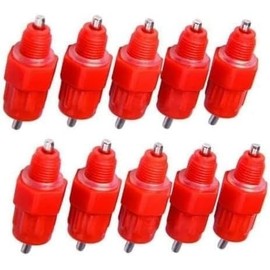 10 Pcs Automatic Poultry Easy Installation Watering Nipples Chicken Drinkers, Easy to Clean and Store Chicken Waterer Nipples, Poultry Feeding and Watering Supplies, Poultry Fountains and Waterers