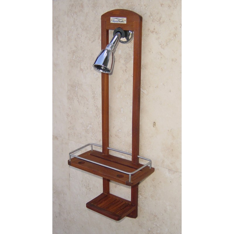 AquaTeak The Original Moa Small Teak Shower Caddy