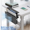 HAMOPY Desk Side Storage, Single-Layer Steel Hanging Desk Organizer with