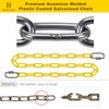 2Pcs 100" Coated Swing Chain with Carabiners 1000 LBs Capacity