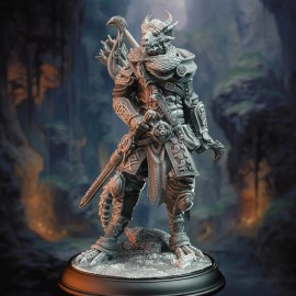 DM Stash Dragonborn Drakewarden Ranger - Zandoril | DM Stash | DnD | Fantasy Miniature