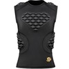 Dialudon Youth Boys Football Padded Compression Shirt Rib Chest Shoulder