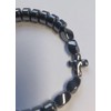 Chic Hematite Beaded Bracelet with Cross Charm