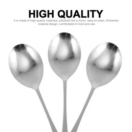 3pcs Stainless Steel Food Serving Spoons Ergonomic Handle and Safe for Buffet Salad and Soup for Catering and Banquet Use