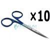 PREMIUM INSTRUMENTS 10 Pcs Micro Iris Scissors Straight 4.5" Sharp/Sharp