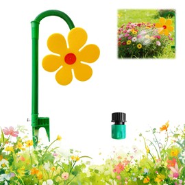 Crazy Daisy Sprinkler, 360° Dancing Flower Sprinkler for Lawn & Garden, Fun Irrigation Tool for Yard Watering & Playing.(Yellow)