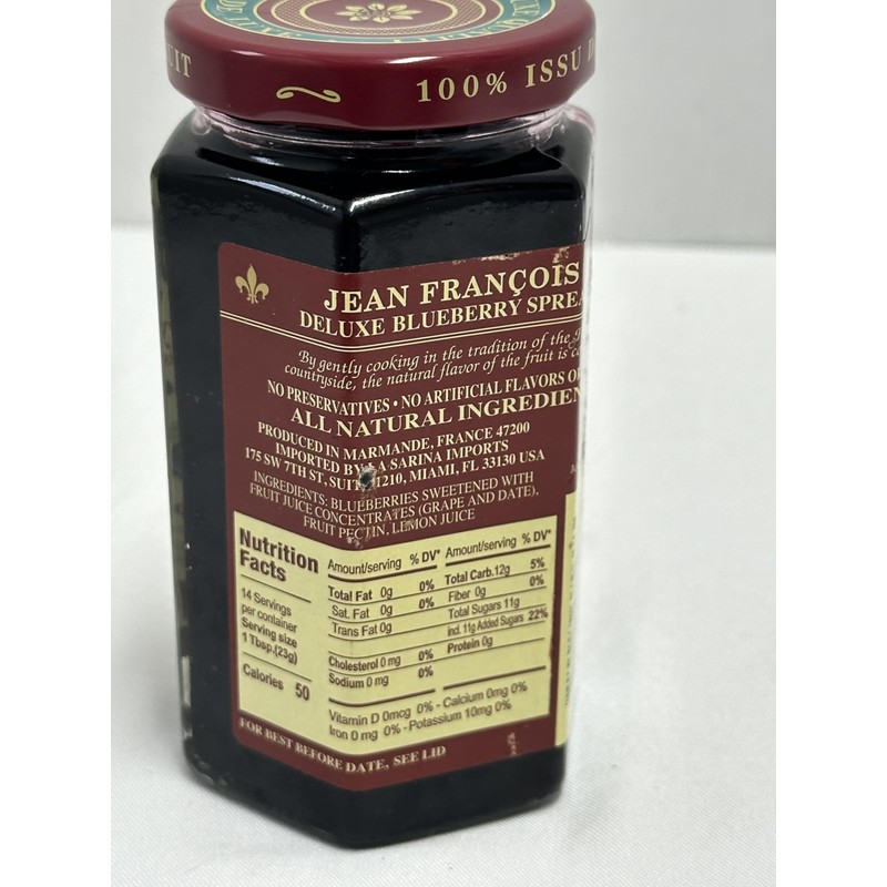 Generic Jean Francois Wild Blueberry Jam, 10 oz, medium